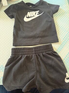 Nike Black and White Toddler Tee & Shorts Set